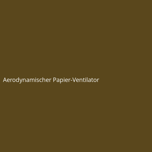 Aerodynamic Paper Fan