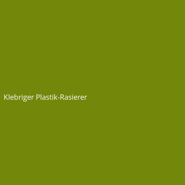 Klebriger Plastik-Rasierer